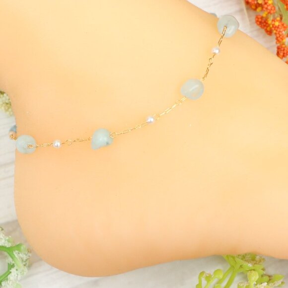 "Handmade Anklet – Elegant & Delicate Jewelry for Women | UNVRC1706 - Picture 8 of 10